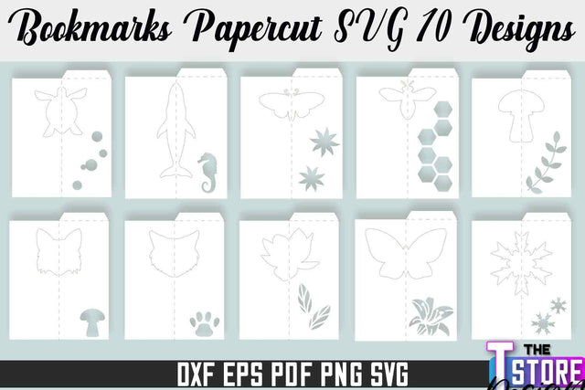 Bookmark Papercut SVG | Corner Bookmark SVG | Book Lover SVG The T Store Design 
