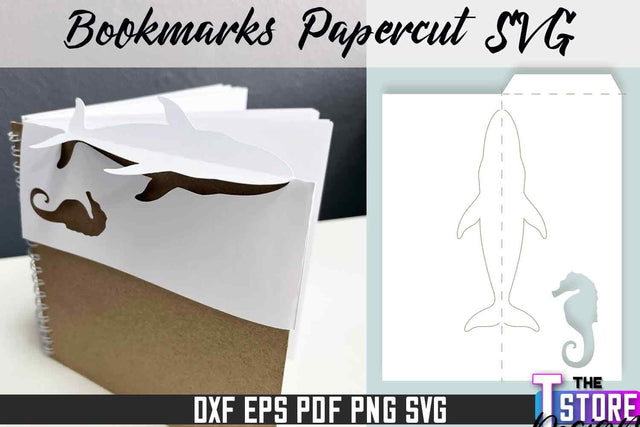 Bookmark Papercut SVG | Corner Bookmark SVG | Book Lover SVG The T Store Design 