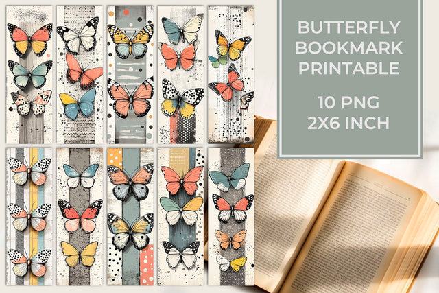 Bookmark printable, butterfly bookmark Sublimation KMarinaDesign 