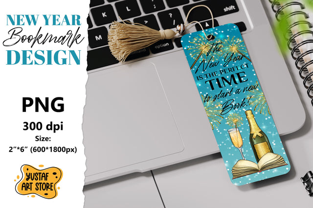Bookmark printable design. perfect time to start a new book Sublimation Yustaf Art Store 