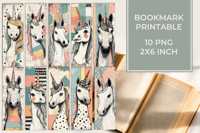 Bookmark, Unicorn boomark SVG KMarinaDesign 