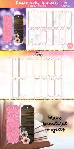 Bookmarks Template Laser Cut Files, Laser Cut Designs, Glowforge SVG, CNC Files, Glowforge Files, Lasercut Files, Laser Cutting, Laser Cut Vector, File for Laser Cutting, SVG Cut Files, Dxf Files, Dxf Files SVG KatineDesign 