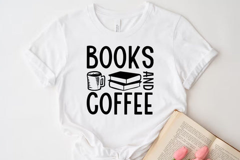 Books and coffee, Reading SVG SVG FiveStarCrafting 