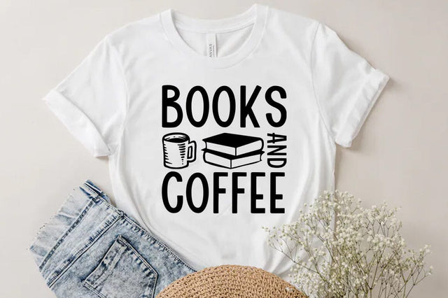 Books and coffee, Reading SVG SVG FiveStarCrafting 