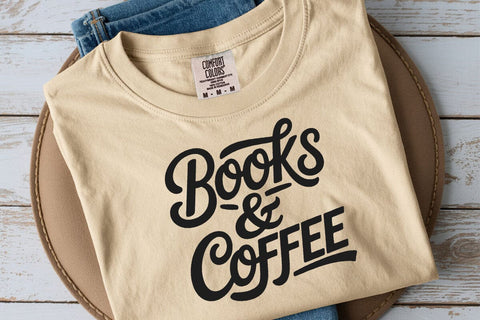 Books and Coffee Svg Design SVG DesignDestine 