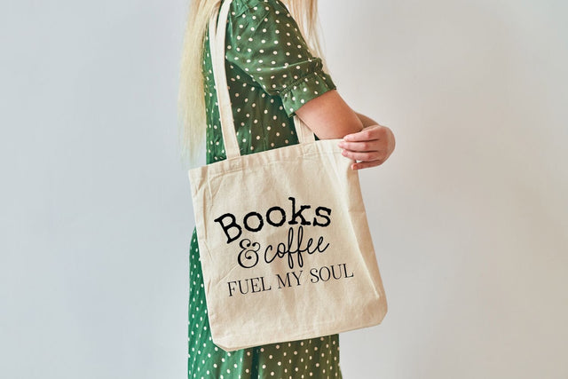Books and Coffee SVG - Reading & Caffeine Lovers Cut File SVG Silhouette School Blog Design Shop 