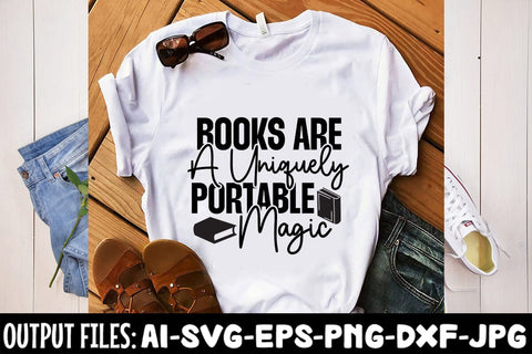 Books Are A Uniquely Portable Magic svg design SVG Rafiqul20606 