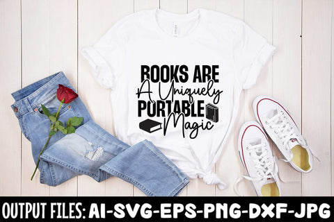 Books Are A Uniquely Portable Magic svg design SVG Rafiqul20606 