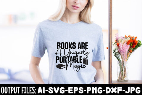 Books Are A Uniquely Portable Magic svg design SVG Rafiqul20606 