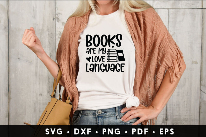 Books Are My Love Language, Reading SVG SVG CraftLabSVG 