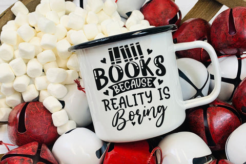 Books Because Reality is Boring - Reading SVG SVG CraftLabSVG 