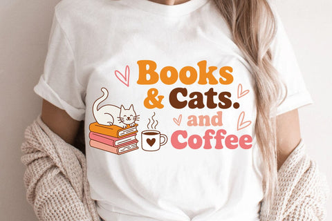 Books & Cats And Coffee SVG Angelina750 