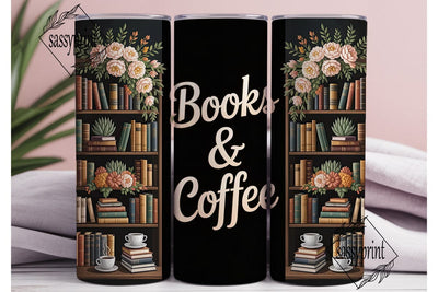 Books Coffee Bookshelf 20oz Tumbler Sublimation sassyprint 