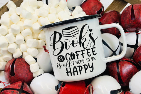 Books & Coffee is All I Need to be Happy, Reading SVG SVG CraftLabSVG 