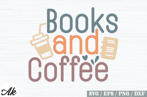 Books & Coffee Retro Design SVG akazaddesign 