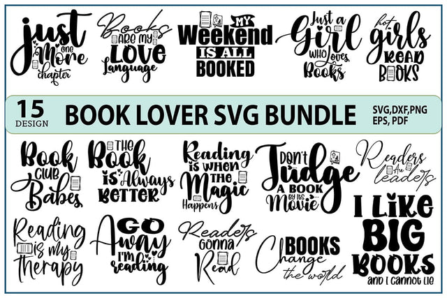 Books Lover SVG Bundle, Reading Books SVG orpitasn 