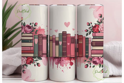 Books Over People 20oz Tumbler Wrap Sublimation PixelChick 