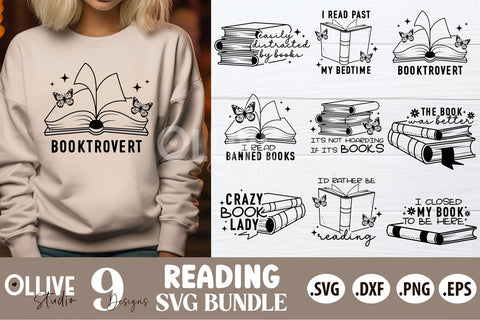 Books Reading SVG | Books Butterfly SVG SVG Ollive Studio 