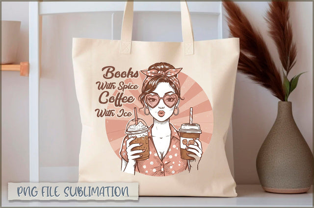 Books with spice coffee with ice Tote Bag Sublimation Shetara Begum 