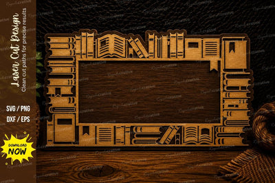 Bookshelf Frame Laser Cut SVG Design SVG Regulrcrative 