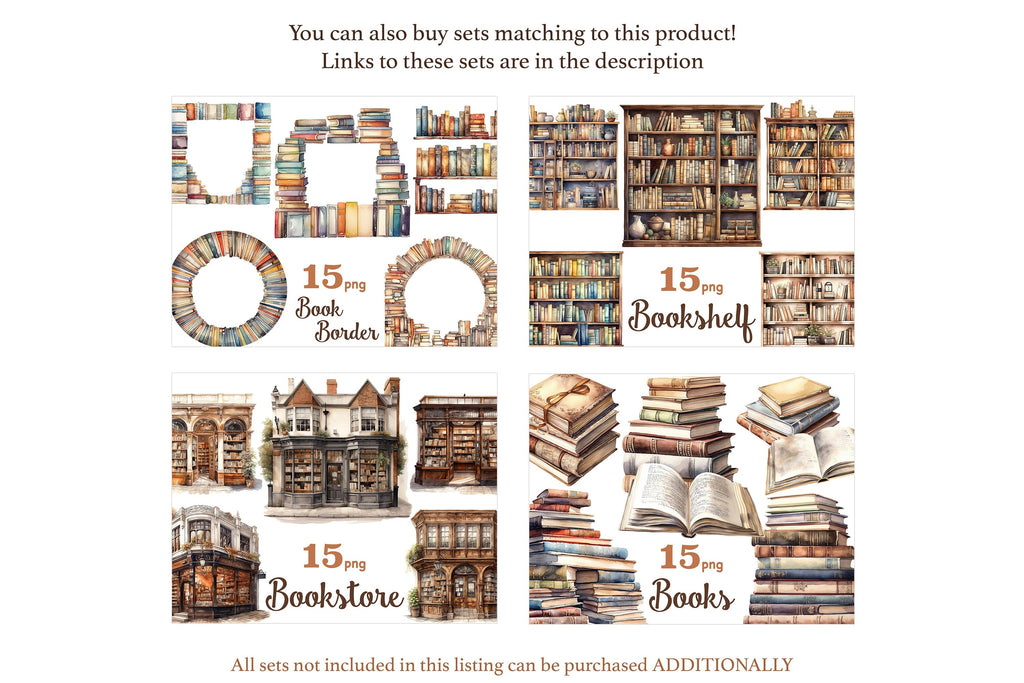 Bookstore Clip Art | Bookstore Illustration - So Fontsy