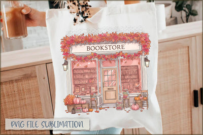 Bookstore Fall Tote Bag Sublimation Shetara Begum 