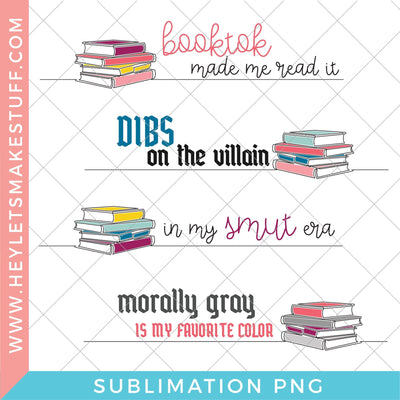 BookTok Sublimation Bundle Sublimation Hey Let's Make Stuff 