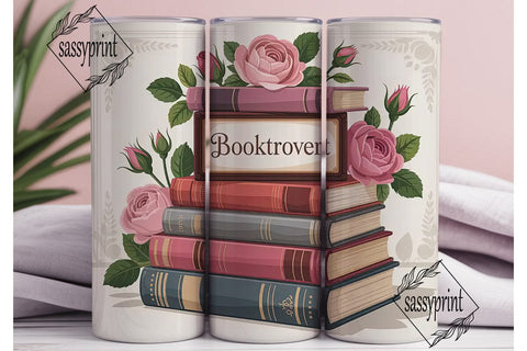 Booktrovert 20oz Tumbler Wrap Sublimation sassyprint 