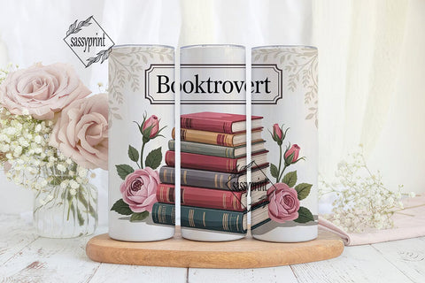 Booktrovert 20oz Tumbler Wrap Sublimation sassyprint 