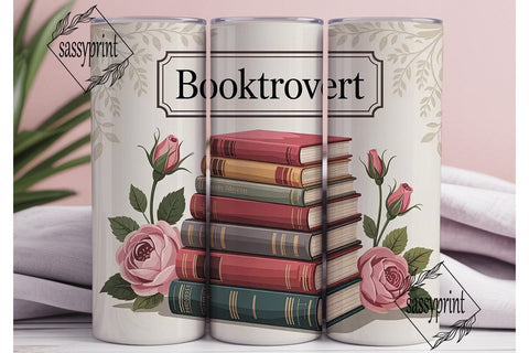 Booktrovert 20oz Tumbler Wrap Sublimation sassyprint 