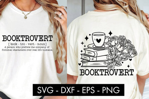 Booktrovert Definition SVG Cut File PNG SVG Freeling Design House 