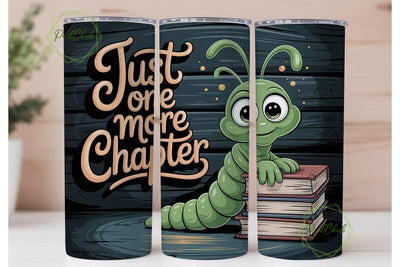 Bookworm Reading 20oz Tumbler Wrap Sublimation PixelChick 