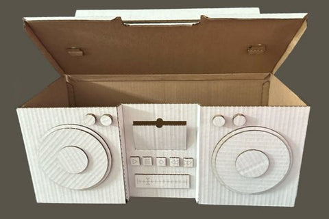 Boom Box Cardboard Laser SVG File SVG Crafting With Brenna 