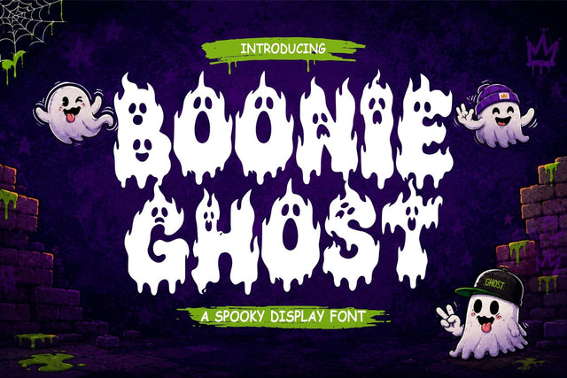 Boonie Ghost - Fun Spooky Display Font Font Mozzatype 