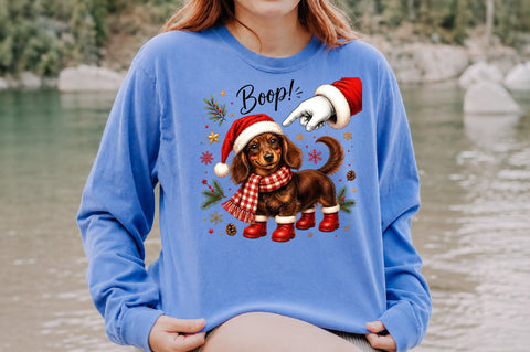 Boop Christmas Dachshund PNG SVG nirmal108roy 