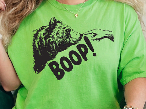 Boop! Svg, Bear Finger Svg, Animal Funny Meme SVG DesignDestine 