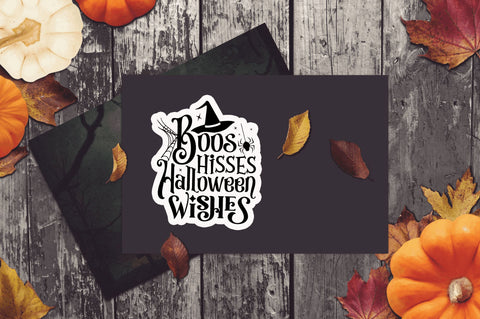 Boos hisses halloween Stickers Design Sublimation Regulrcrative 