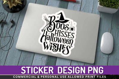 Boos hisses halloween Stickers Design Sublimation Regulrcrative 