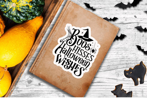 Boos hisses halloween Stickers Design Sublimation Regulrcrative 