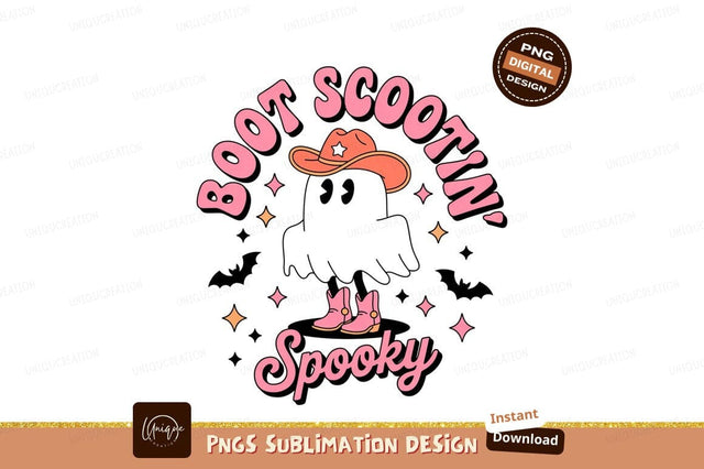 Boot scootin spooky cowboy hat boots image Sublimation Designangry 