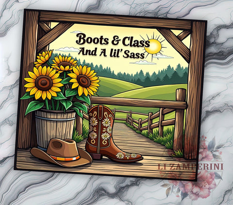 Boots Tumbler, Sass Gift, Western Style Drinkware, Country Chic, Rustic Decor, Southern Charm, Fun Tumbler Sublimation Li Zamperini 