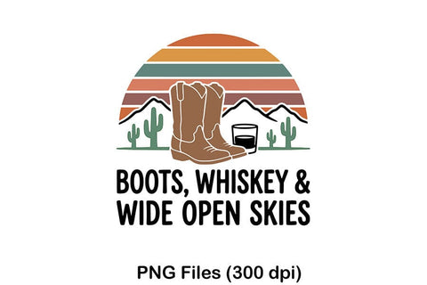 Boots Whiskey Wide Open Skies Svg, Western Cowgirl Svg, Country Girl Svg, Rodeo Shirt Design, Western Quote Svg, Country Music Shirt Svg SVG TiffsCraftyCreations 