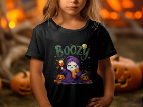 Boozy Halloween Sublimation PNG, Cute Ghost Drinking Wine PNG Sublimation Luvleigh Digitals 