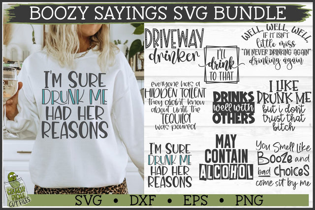 Boozy Sayings SVG Bundle SVG Crunchy Pickle 