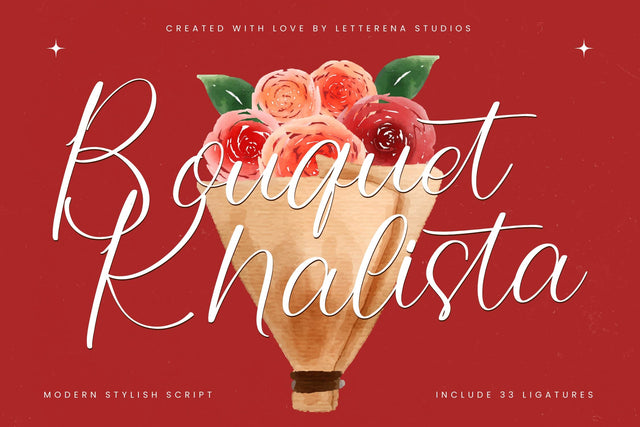 Boquet Khalista - Modern Stylish Script Font Letterena Studios 