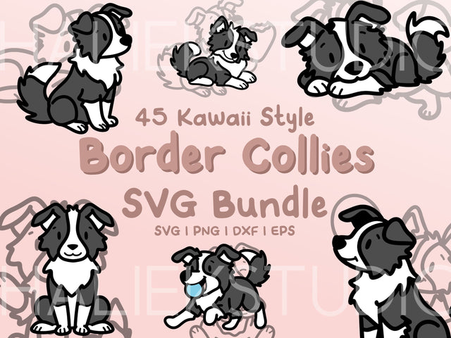Border Collie SVG Design Set SVG HalieKStudio 