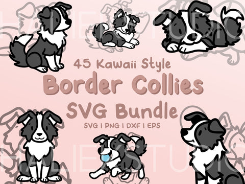 Border Collie SVG Design Set SVG HalieKStudio 