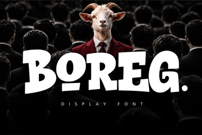 Boreg - Thick Graffiti Display Font Font Mozzatype 