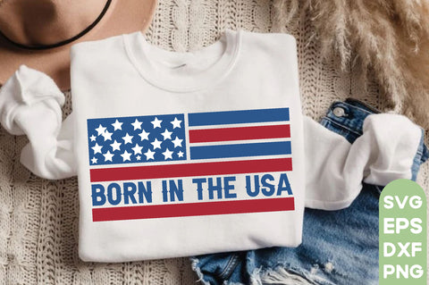 Born in the usa, Patriotic Flag Svg Bundle, American Flag SVG Bundle, July 4th, Patriotic Svg, Fourth Of July,Funny Quote Svg,flag svg,flag PNG, SVG farhad farhad 