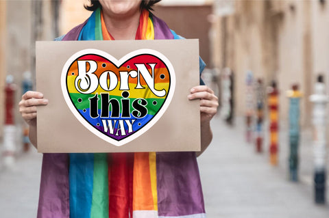 Born this way Sticker Design Sublimation Regulrcrative 